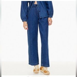 Aritzia Wilfred Free jeans high rise pleated‎ loose fit Jeans - Denim Wide Leg